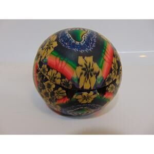 Mushroom Decor Ashtray Jewelry Trinket Box Glass Psychedelic Art Paperweight VTG